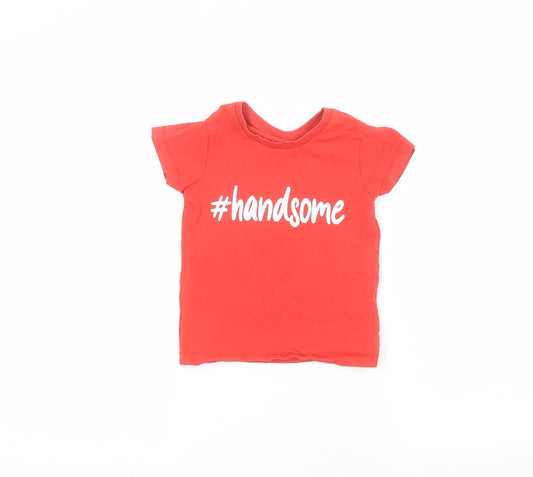 Matalan Girls Red   Basic T-Shirt Size 2-3 Years