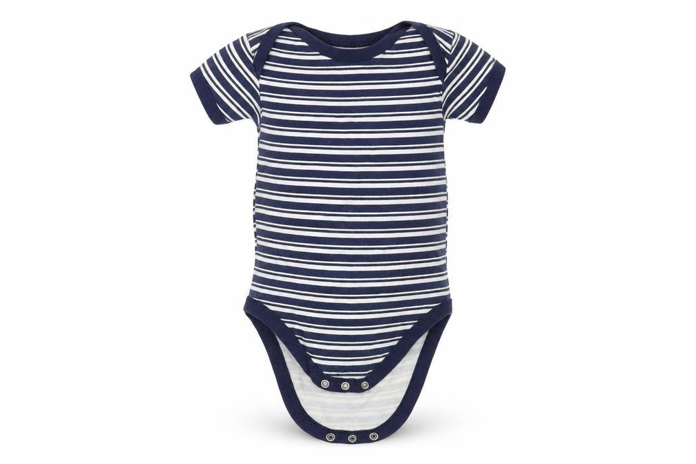 Matalan Baby Blue Striped  Babygrow One-Piece Size 12-18 Months