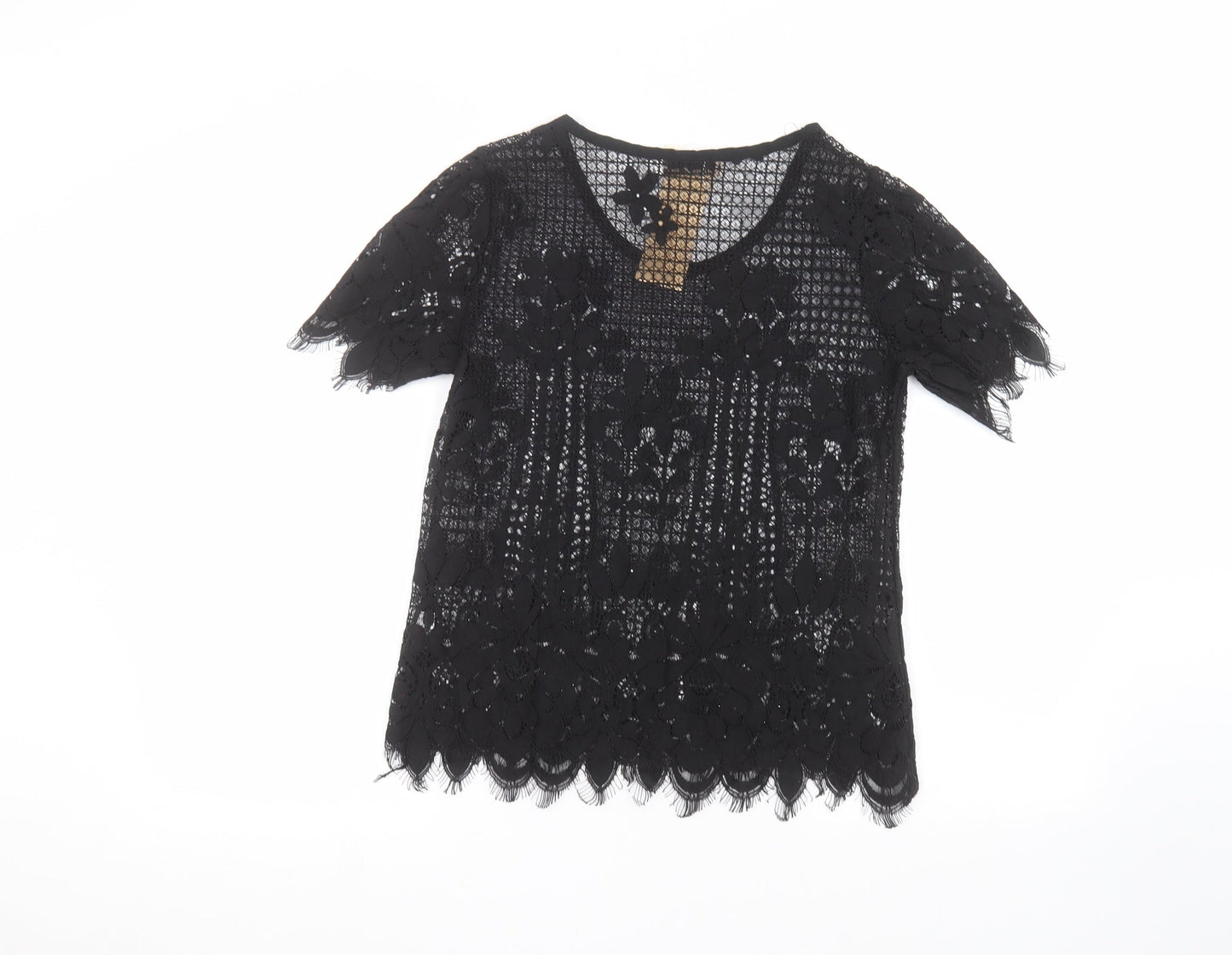 Melya Melody Womens Black   Basic T-Shirt Size M