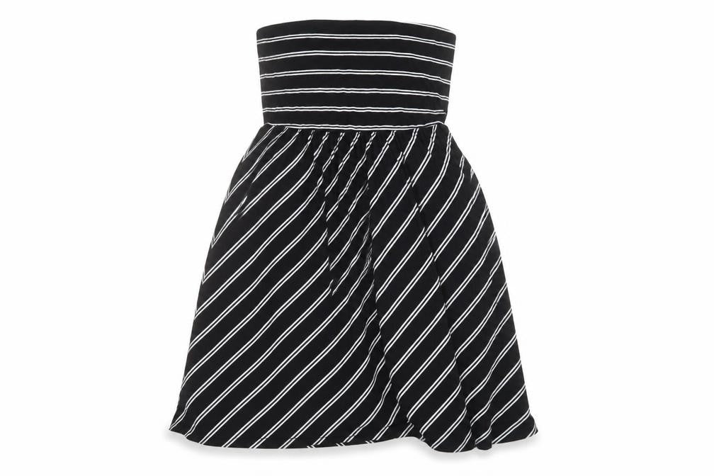 ESMARA Womens Black Striped  A-Line  Size L