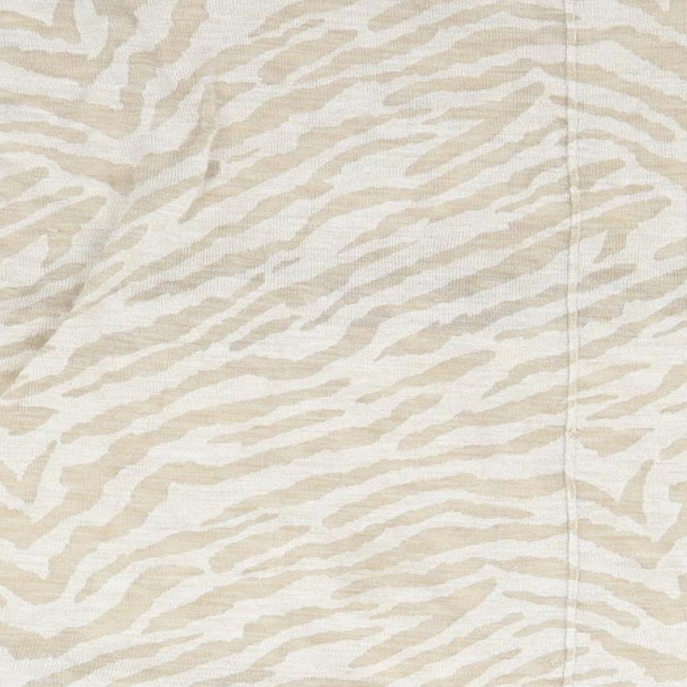 H&M Womens Beige Animal Print  Basic T-Shirt Size S