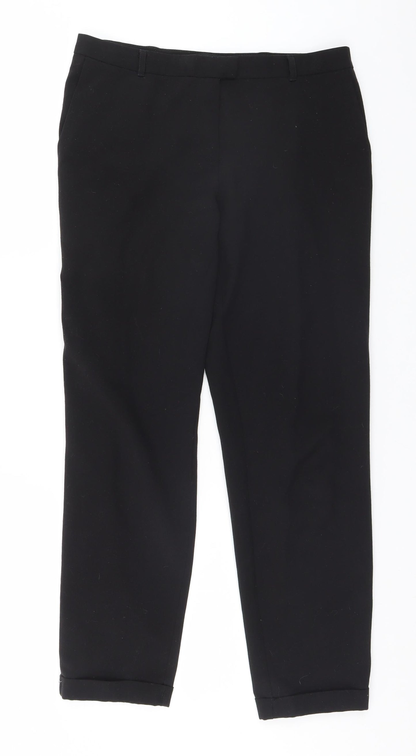 Papaya Womens Black   Trousers  Size 8 L26 in