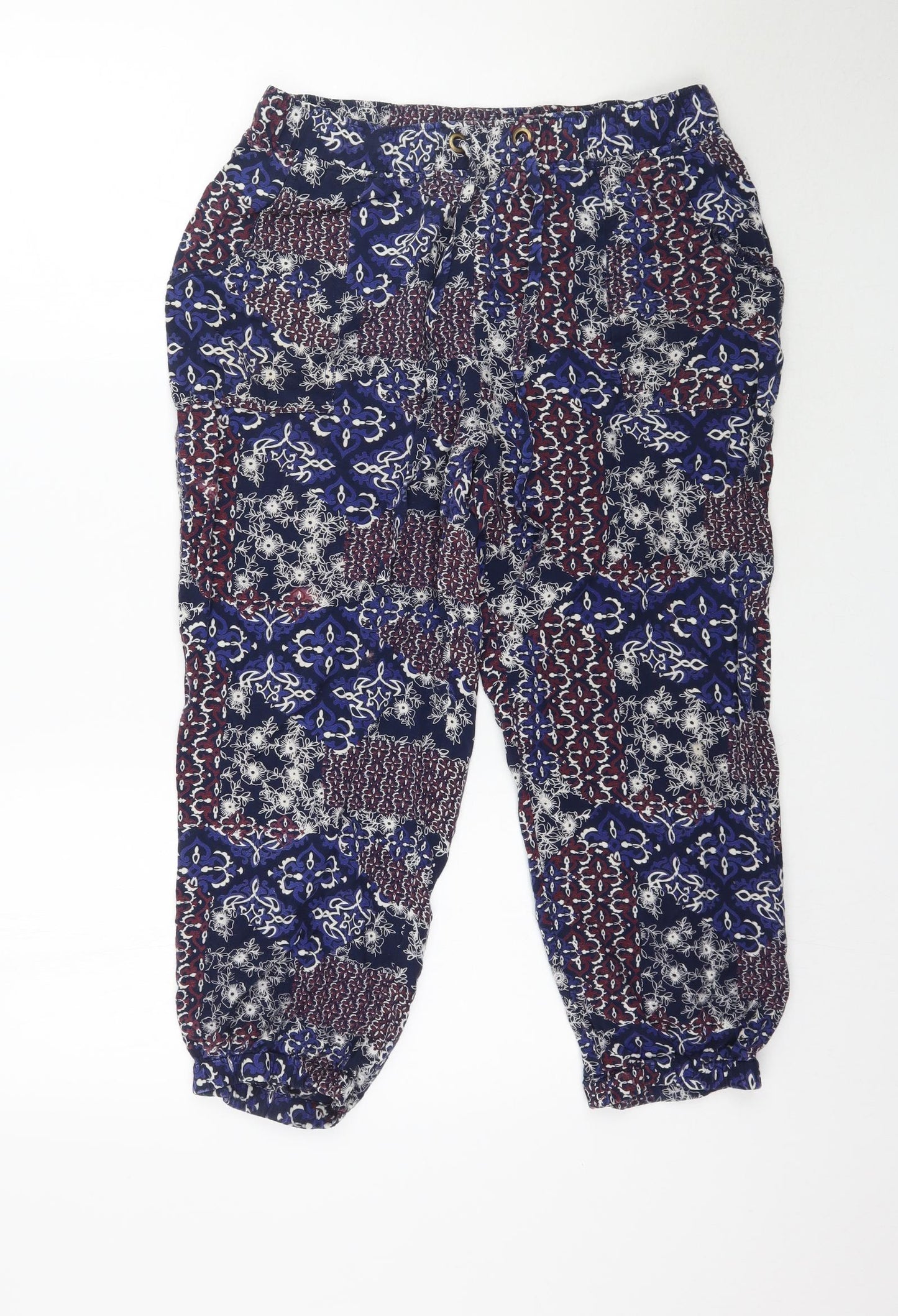 Preworn Womens Multicoloured Floral  Harem Trousers Size M L23 in