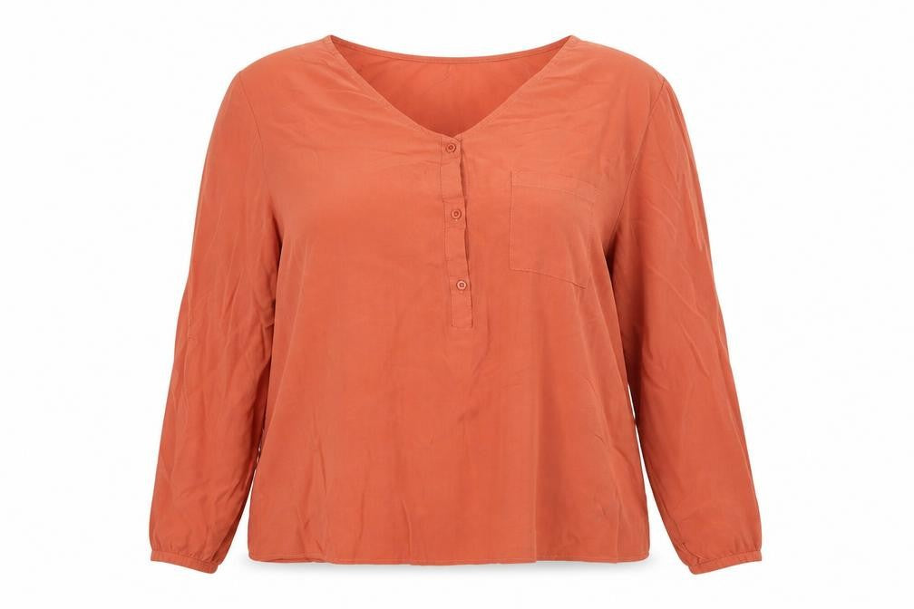R EDITION  Womens Orange   Basic Blouse Size 18