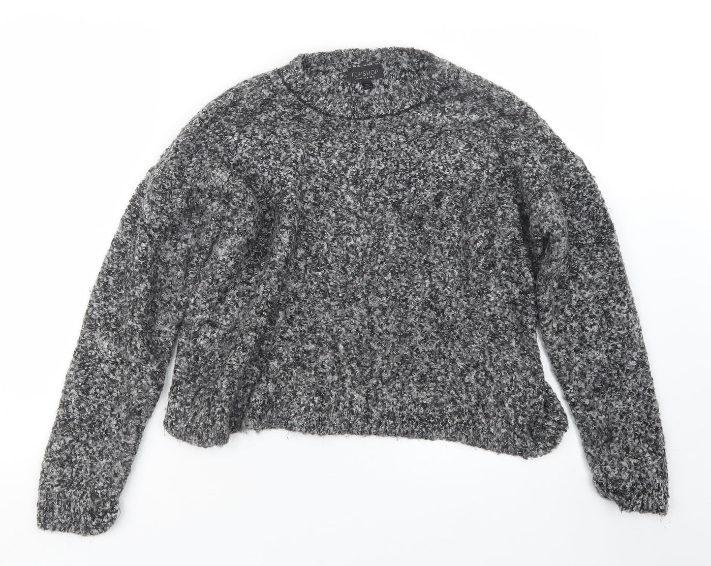 Topshop Womens Grey  Knit Pullover Jumper Size 12