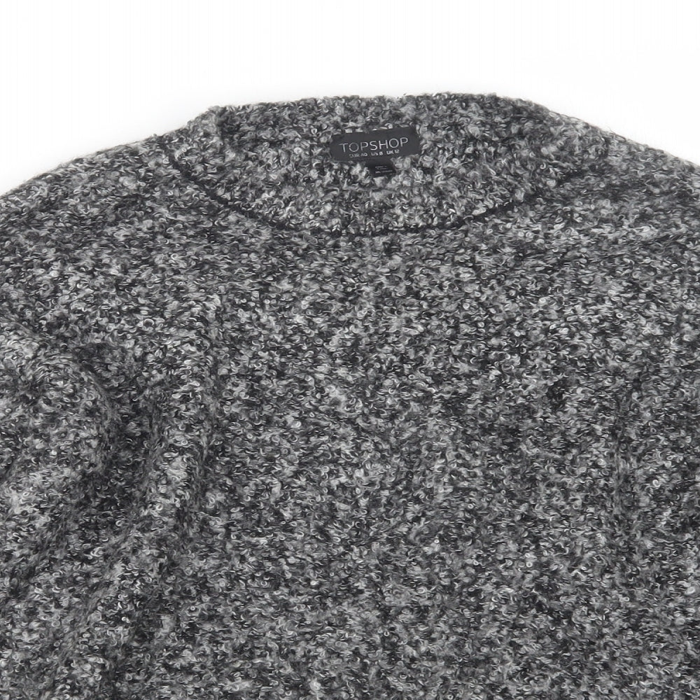 Topshop Womens Grey  Knit Pullover Jumper Size 12