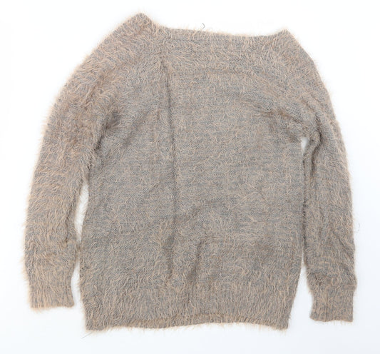 Select Womens Grey  Knit Pullover Jumper Size 14