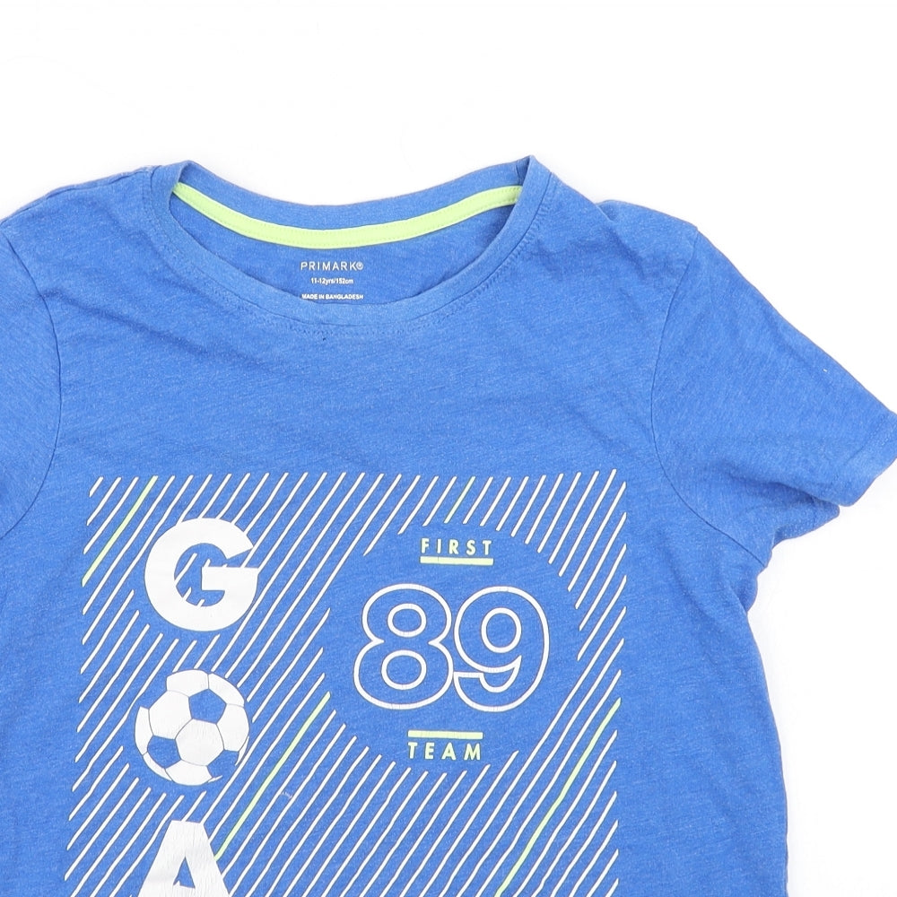 Primark Boys Blue   Basic T-Shirt Size 11-12 Years