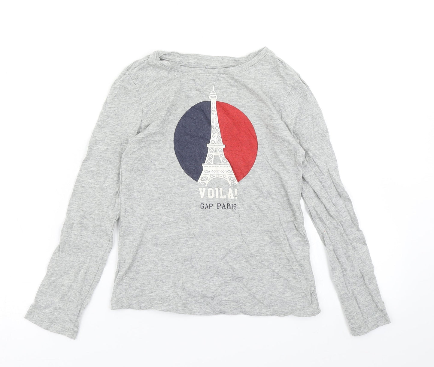 Gap Girls Grey   Basic T-Shirt Size 7 Years