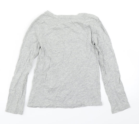 Gap Girls Grey   Basic T-Shirt Size 7 Years