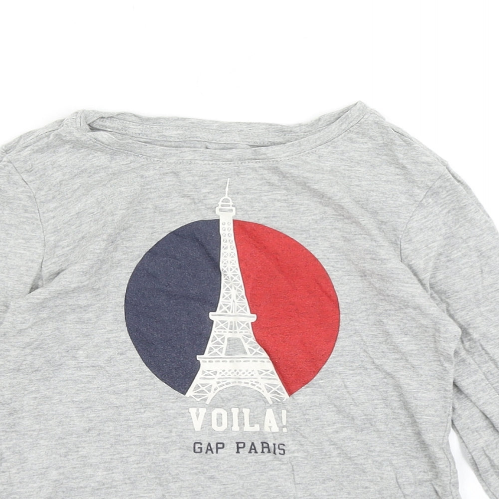 Gap Girls Grey   Basic T-Shirt Size 7 Years