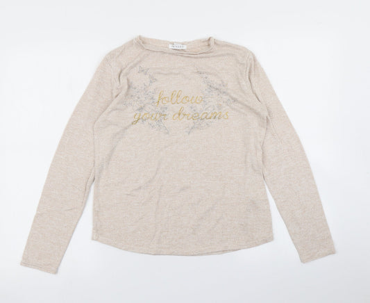Primark Girls Beige   Basic T-Shirt Size 12-13 Years
