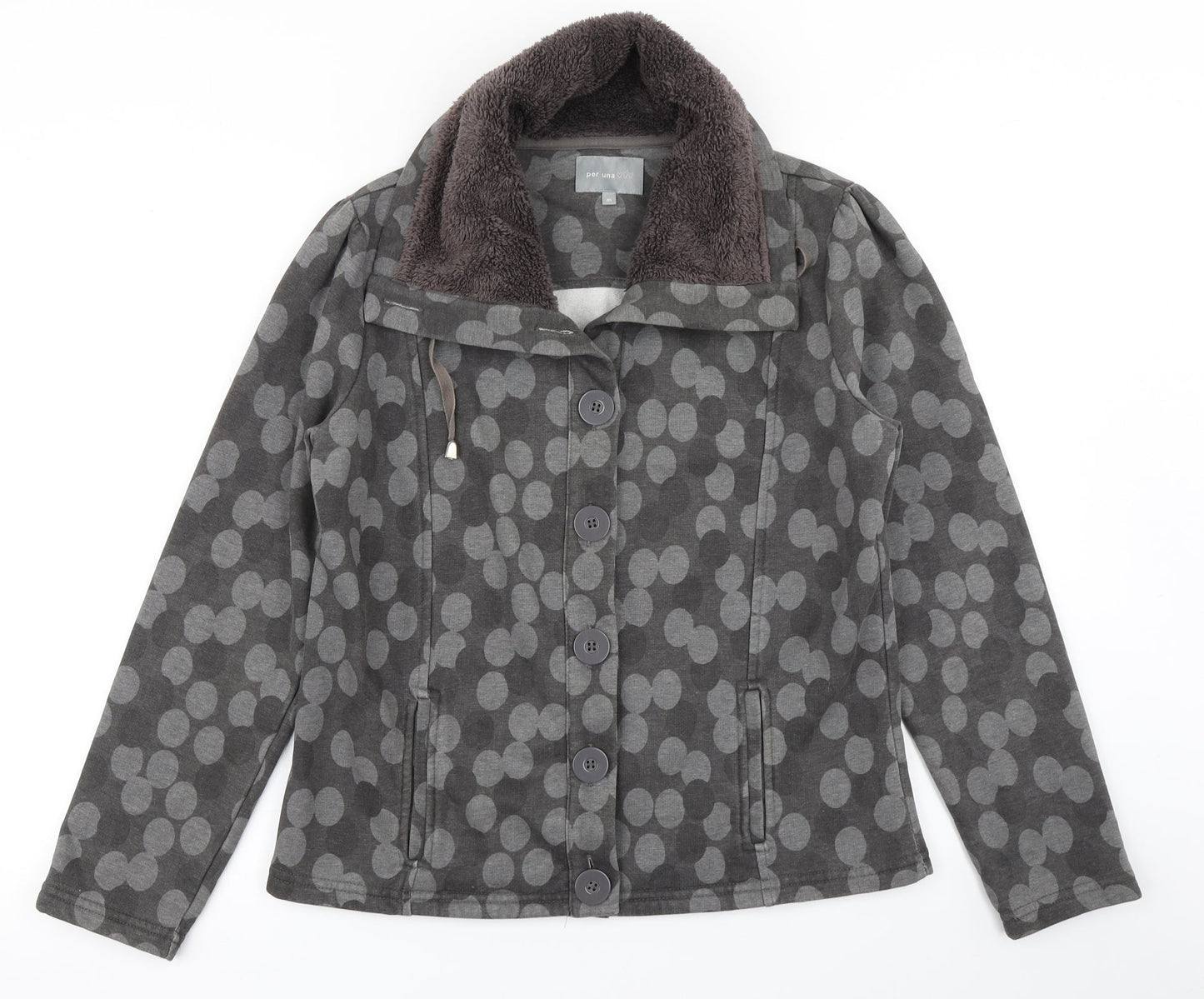 Per Una Womens Grey Polka Dot  Jacket  Size M