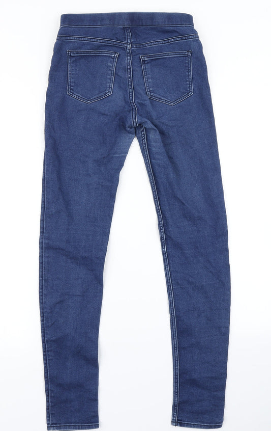 H&M Womens Blue  Denim Jegging Jeans Size 6 L28 in