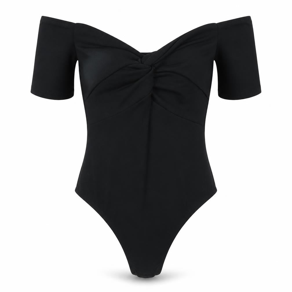 PRETTYLITTLETHING Womens Black   Bodysuit One-Piece Size 10