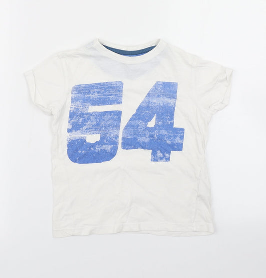 Vertbaudet Boys White   Basic T-Shirt Size 6 Years