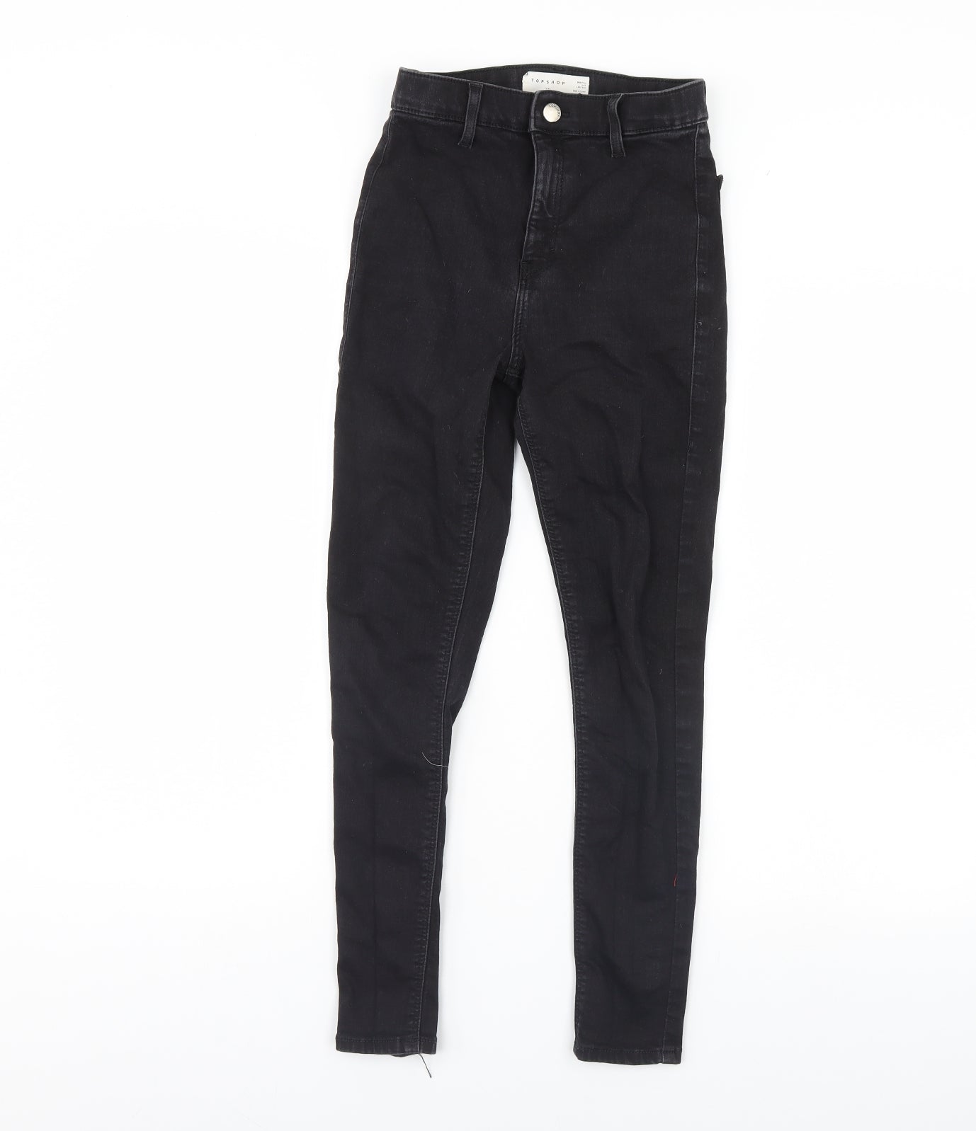 Topshop Womens Black  Denim Skinny Jeans Size 28 L26 in