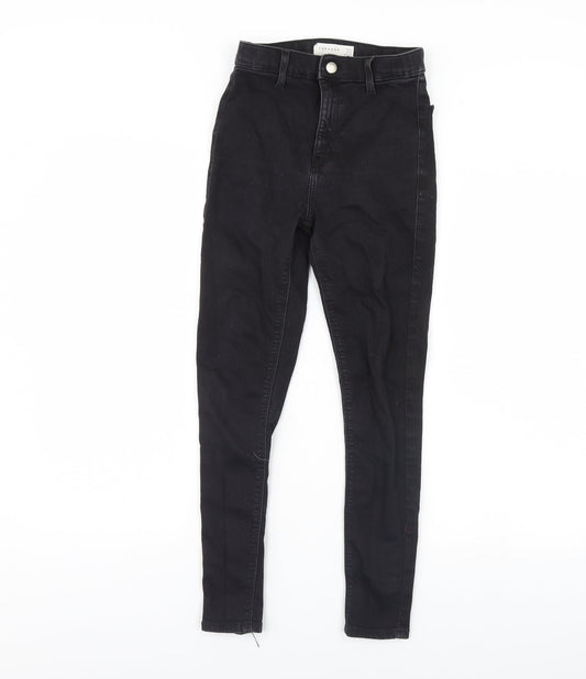 Topshop Womens Black  Denim Skinny Jeans Size 28 L26 in