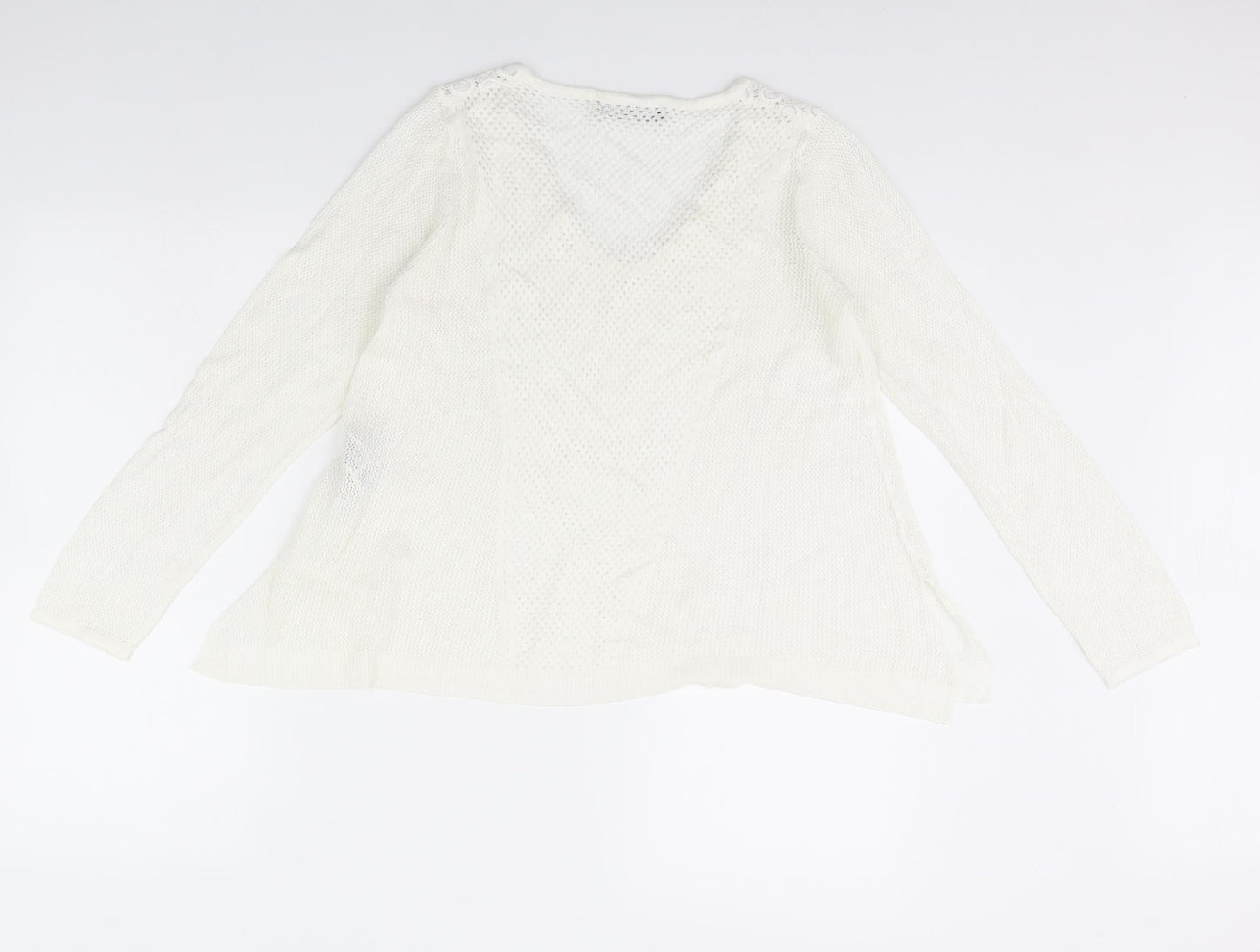 M&S Womens White   Pullover Jumper Size 10