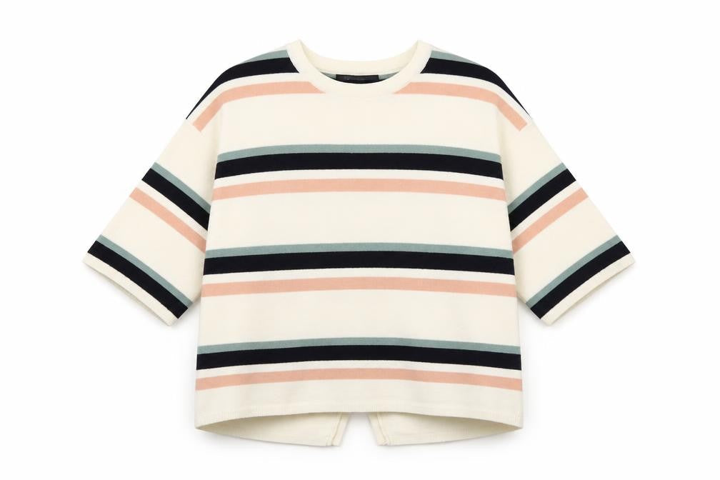 M&S Womens Ivory Striped  Pullover Jumper Size S