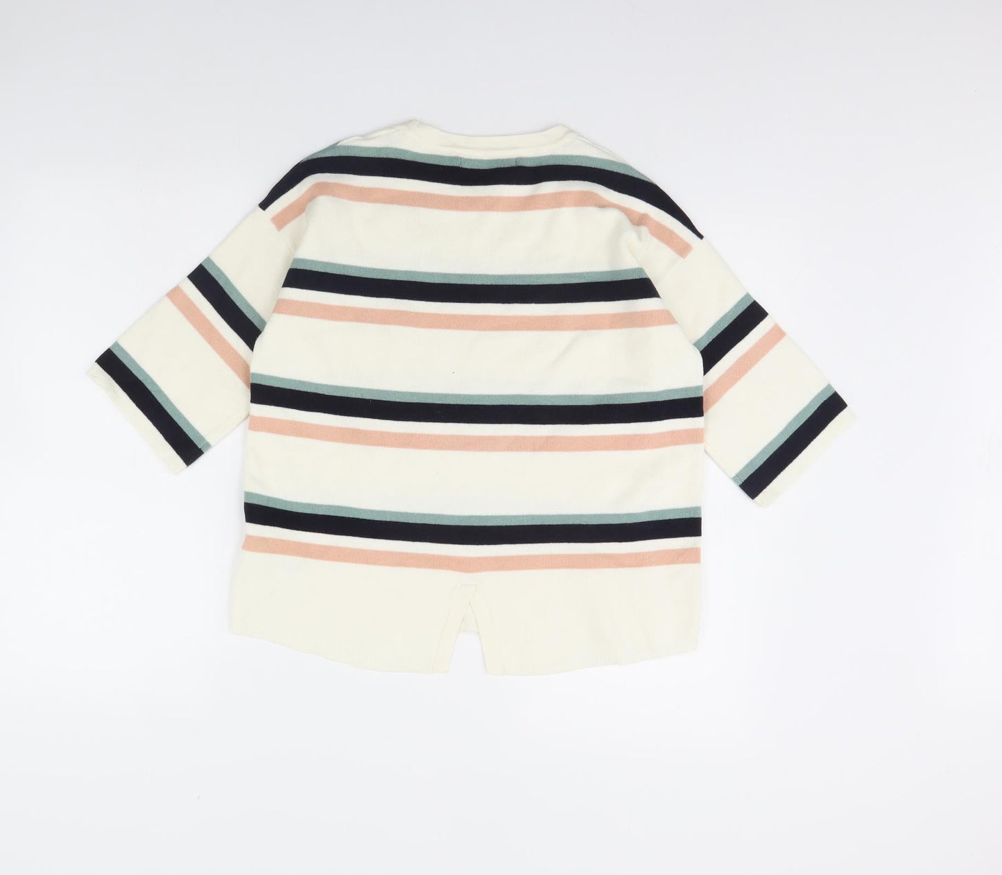 M&S Womens Ivory Striped  Pullover Jumper Size S