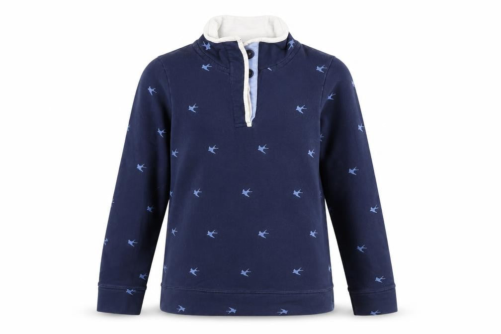 NEXT Womens Blue Animal Print  Henley Jumper Size 10