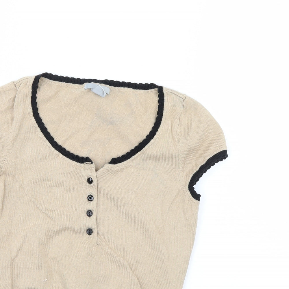 H&M Womens Beige   Basic Blouse Size XS