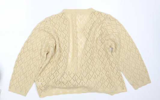 BM Womens Beige   Cardigan Jumper Size L