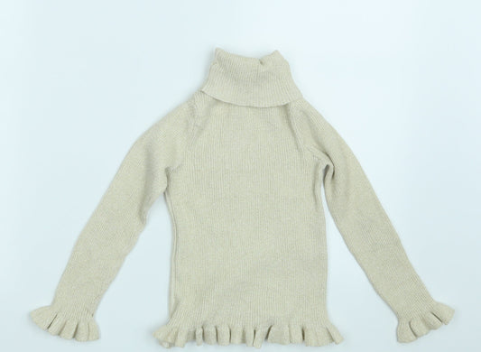 Primark Girls Gold   Pullover Jumper Size 6-7 Years