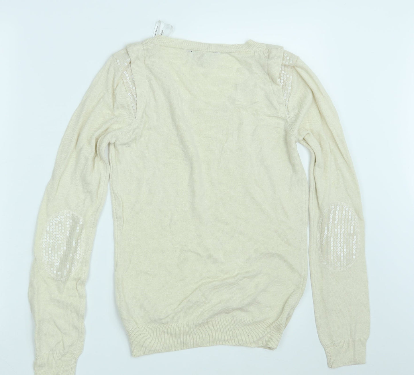 Dorothy Perkins Womens Beige  Knit Pullover Jumper Size 8