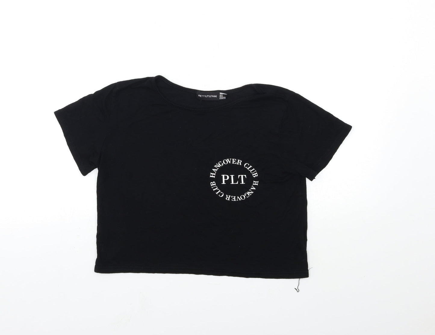 PRETTYLITTLETHING Womens Black   Basic T-Shirt Size 8