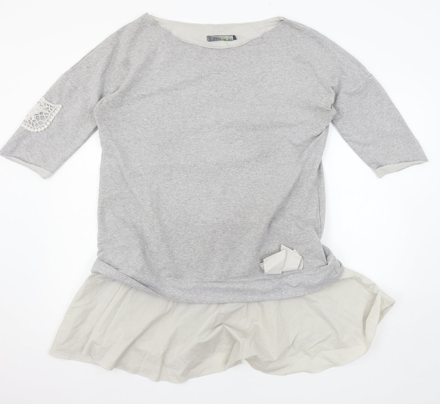 Baset Womens Grey  Jersey Basic T-Shirt Size XL