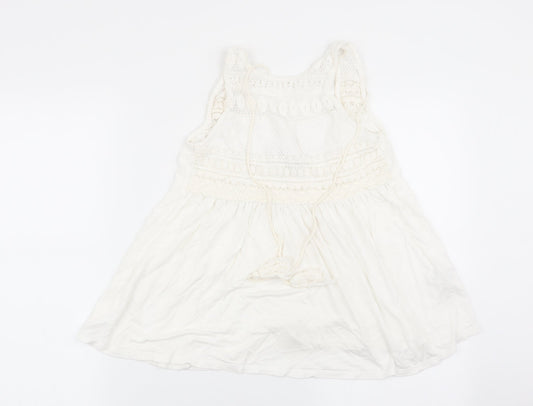 Pull&Bear Womens White   Basic Tank Size 6