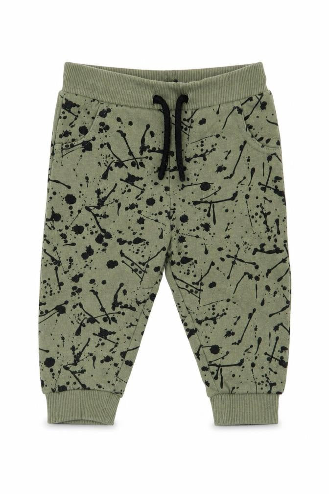 F&F Boys Green Geometric  Jogger Trousers Size 6-9 Months