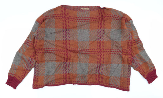 fashion go Womens Multicoloured Geometric  Pullover Jumper Size M