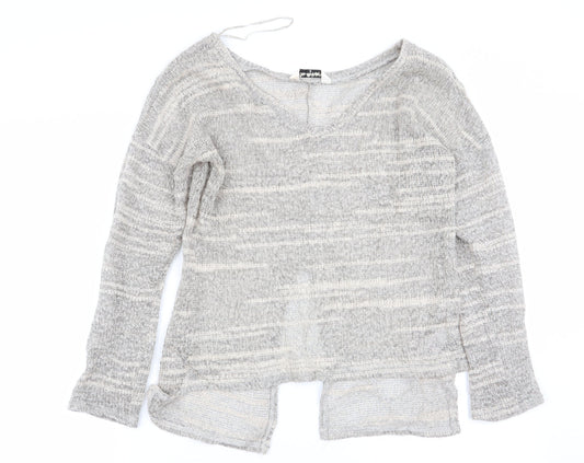 miss selfrudge Womens Beige Striped  Pullover Jumper Size 10