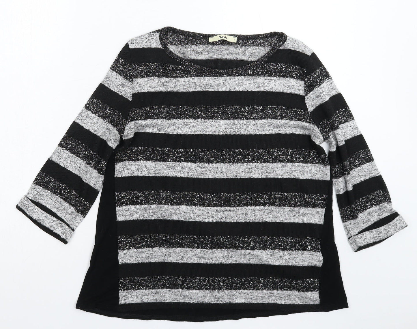 Oasis Womens Multicoloured Striped Knit Pullover Jumper Size S
