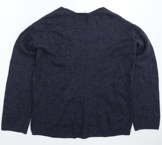 H&M Womens Blue  Knit Pullover Jumper Size XS