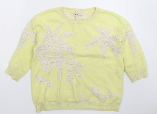 Marks and Spencer Womens Yellow  Knit Pullover Jumper Size 12