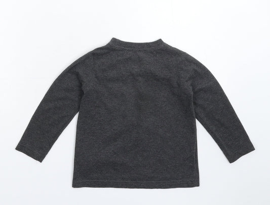 Primark Boys Grey   Basic T-Shirt Size 2-3 Years