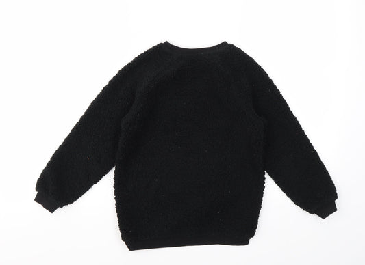 George Boys Black Geometric   Pyjama Top Size 6-7 Years