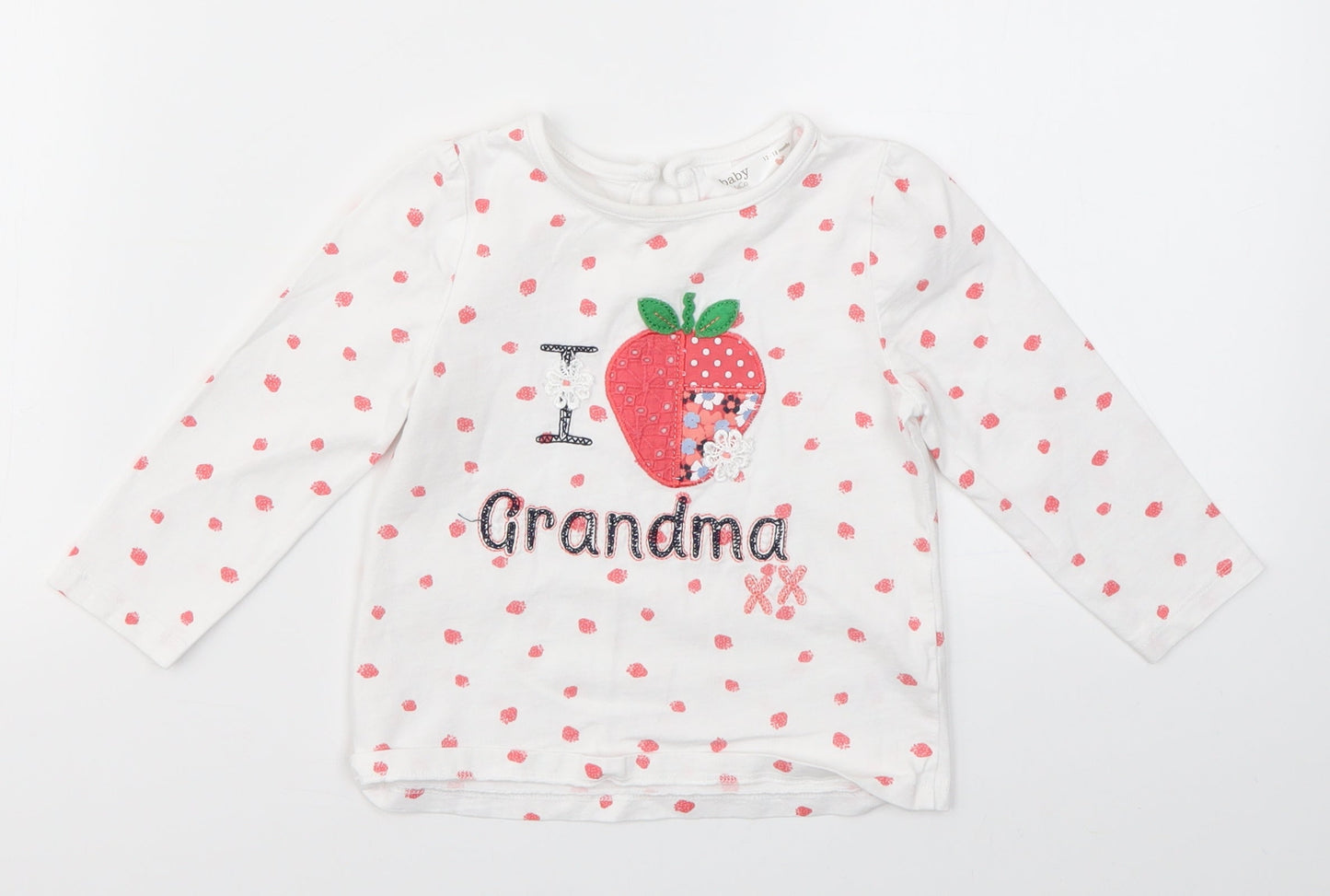 M&Co Girls Multicoloured Geometric  Basic T-Shirt Size 12-18 Months