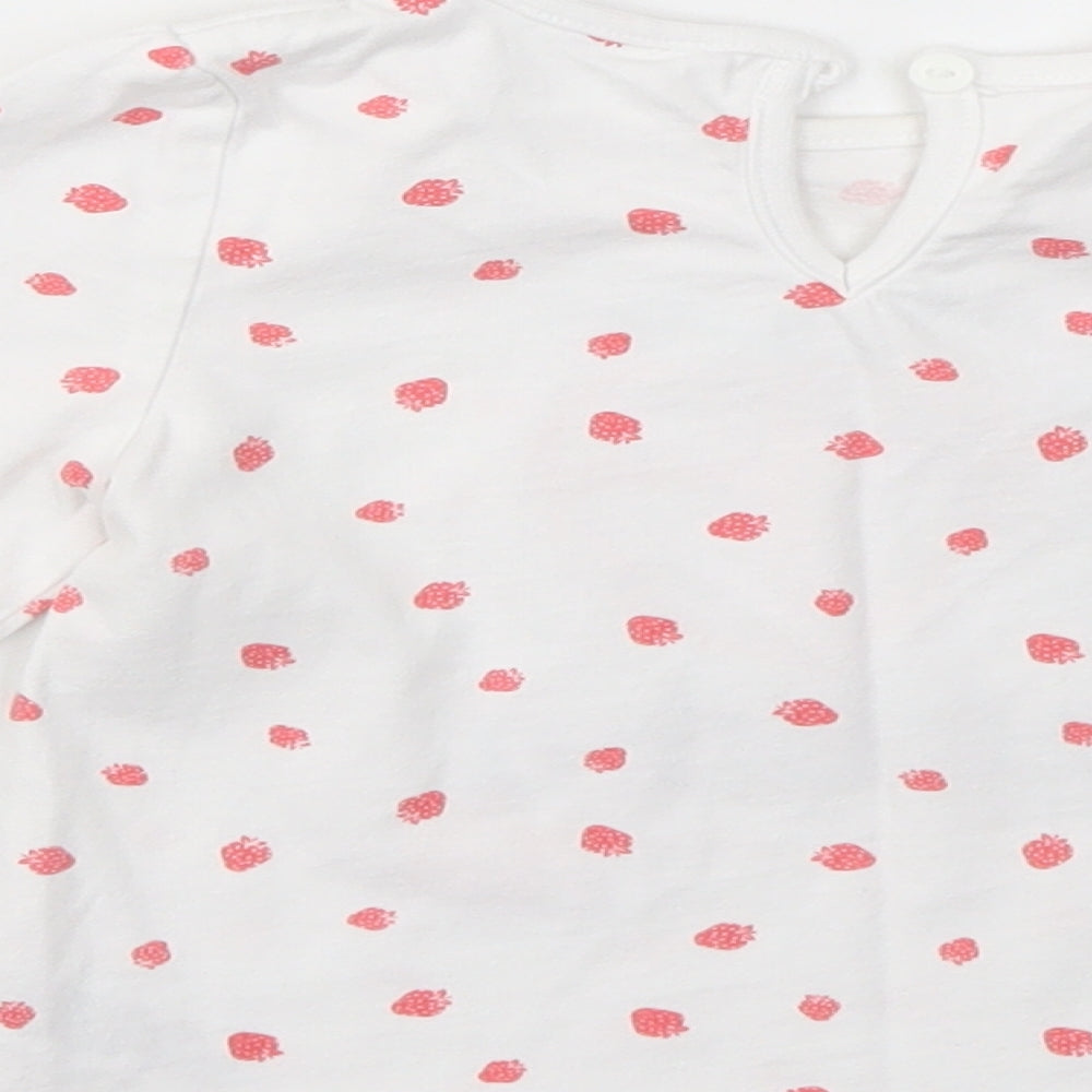 M&Co Girls Multicoloured Geometric  Basic T-Shirt Size 12-18 Months