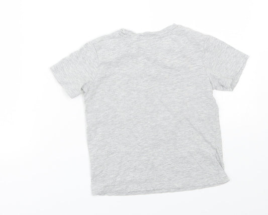 H&M Girls Grey   Basic T-Shirt Size 5-6 Years