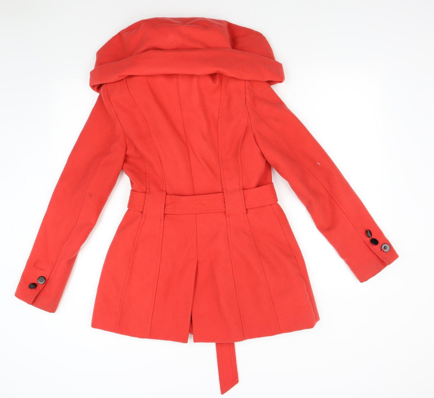 New Look Womens Red   Overcoat Coat Size 8