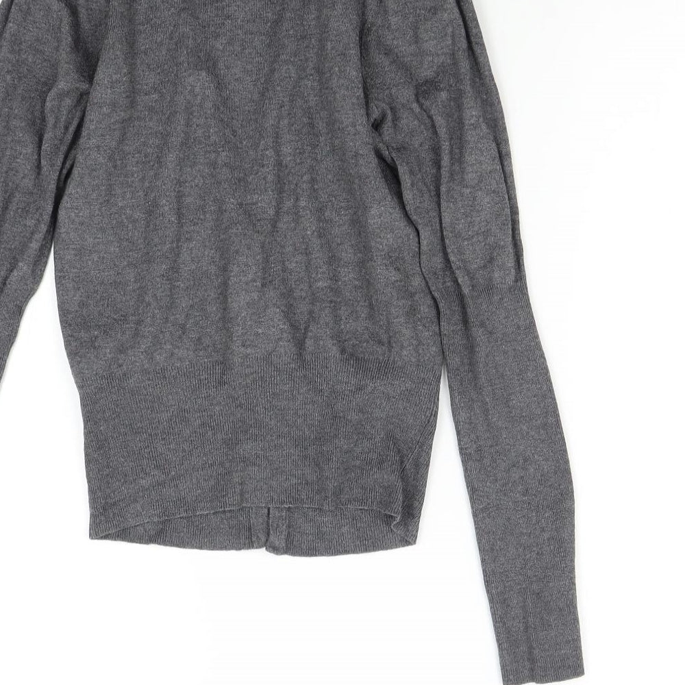 Dorothy Perkins Womens Grey  Knit Cardigan Jumper Size 10