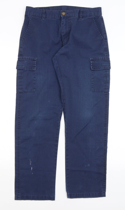 Uneek Womens Blue   Trousers  Size 8 L28.5 in
