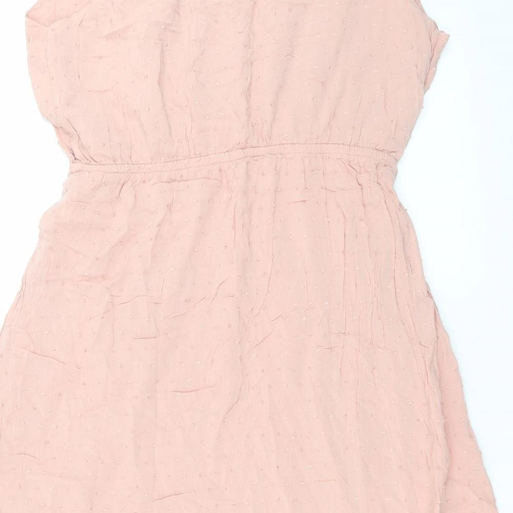 ml Womens Pink   Fit & Flare  Size S  - dotted pattern