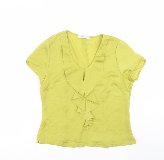 Stitches Womens Green   Basic Blouse Size 10