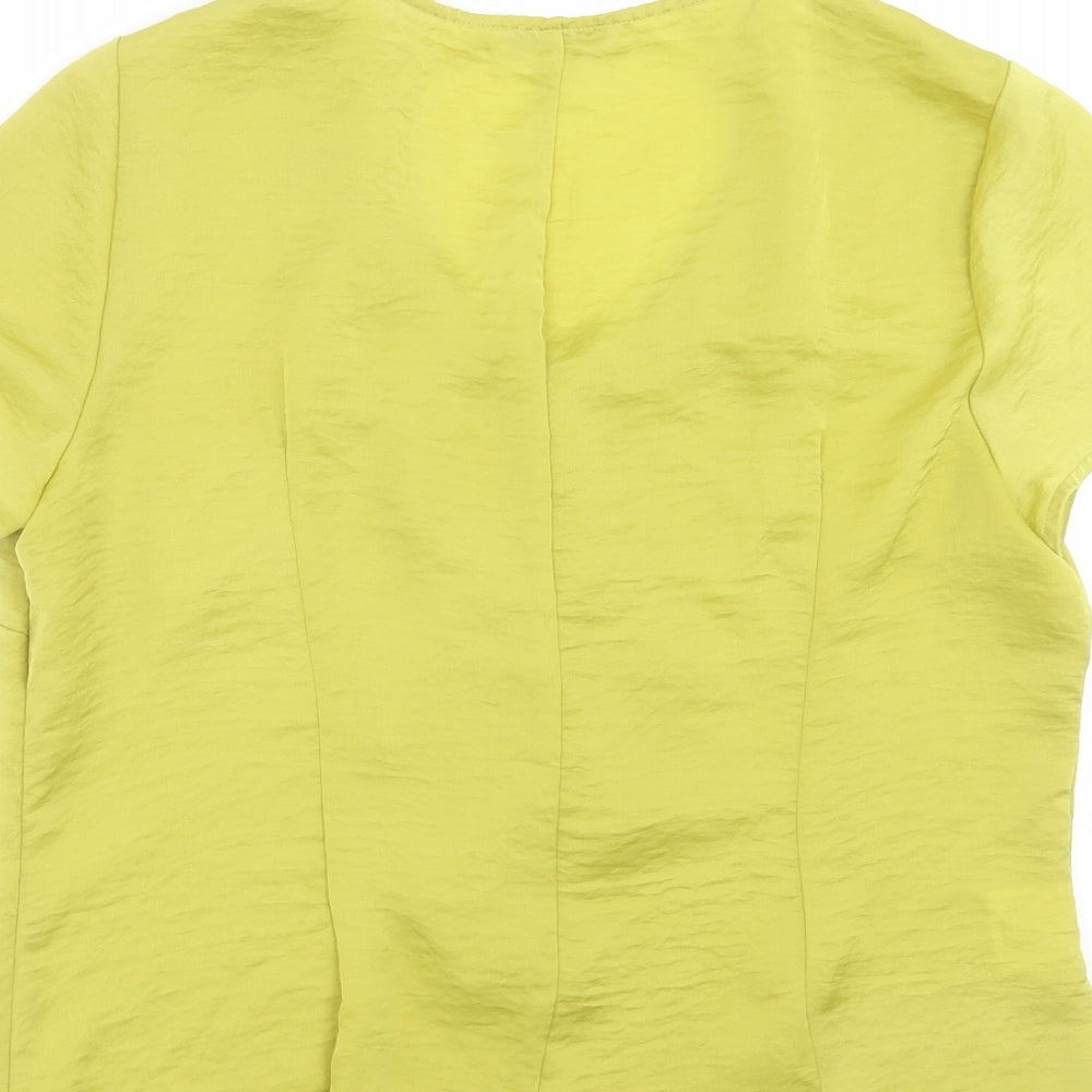 Stitches Womens Green   Basic Blouse Size 10